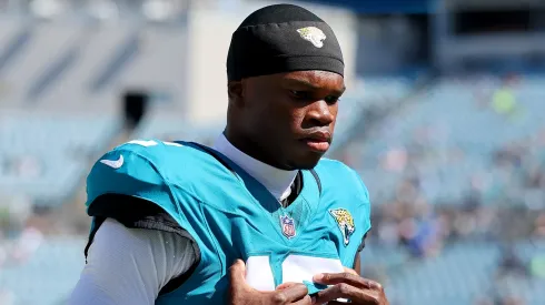 Travis Hunter #12 of the Jacksonville Jaguars.