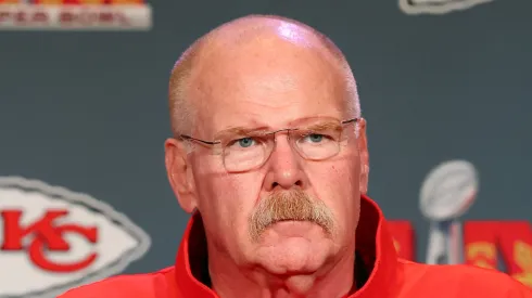 Chiefs HC Andy Reid during a media session.