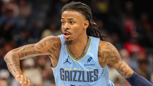 Ja Morant during an NBA game with the Memphis Grizzlies.