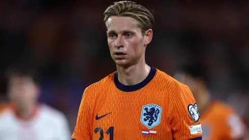 Frenkie de Jong of Netherlands looks on during the FIFA World Cup 2026 qualifier match.
