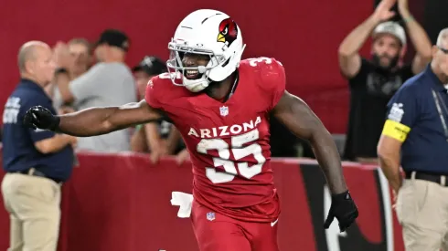 Zonovan Knight #35 of the Arizona Cardinals