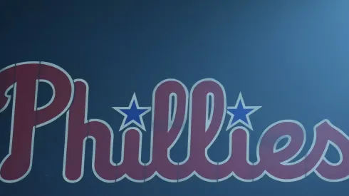 A general view of the Philadelphia Phillies logo.
