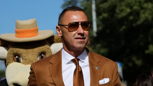 Steve Sarkisian on November 22, 2025 in Austin, Texas.