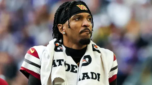 Jayden Daniels #5 of the Washington Commanders.