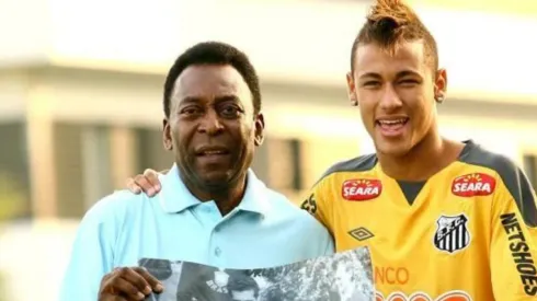 Pelé y Neymar, juntos.
