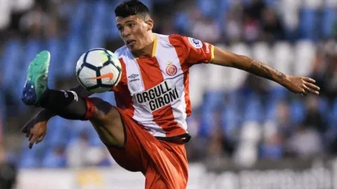 Pedro Porro con la camiseta de Girona.
