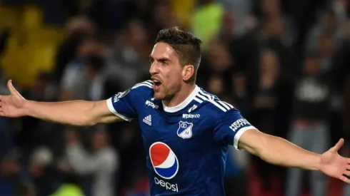 ¡De locos! El particular gol de Hauche con el pecho para poner en ventaja a Millonarios