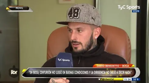 Benedetto intentó defender a Centurión y lo prendió fuego sin querer