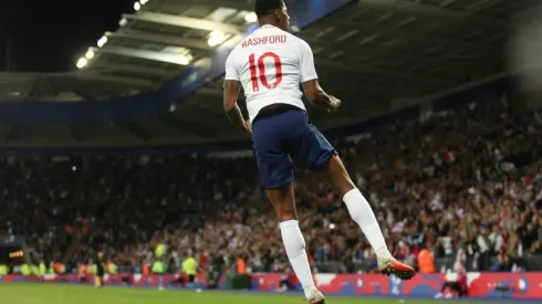 Rashford celebra su gol
