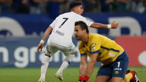 Foto de Pavon gritando el gol de Boca.
