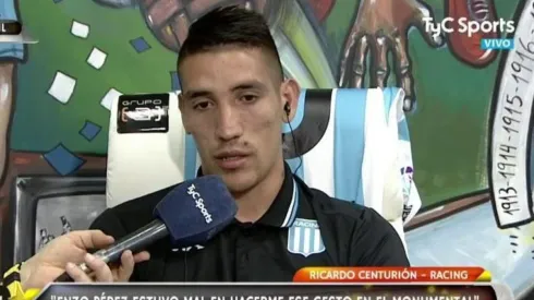 Foto de Ricardo Centurión, jugador de Racing.
