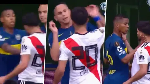 Foto de Milton Casco contra todo Boca.
