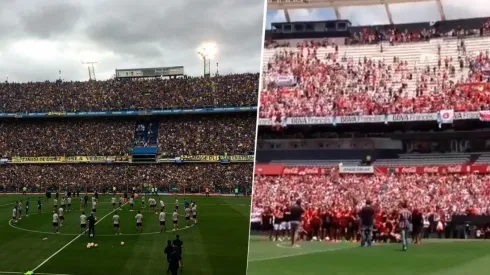 Los estadios de Boca y River.
