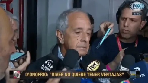 Foto de Rodolfo D'Onofrio, presidente de River.
