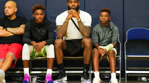 LeBron James and Dwyane Wade Watch Zaire Wade
