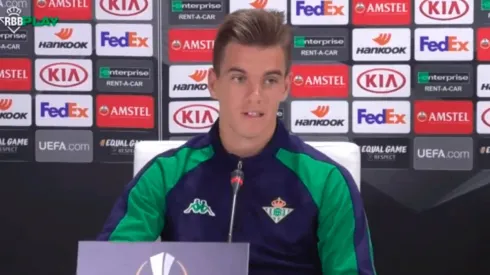 Lo Celso en conferencia de prensa.
