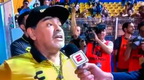 Maradona en diálogo con ESPN.
