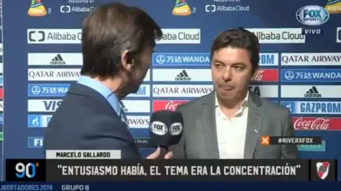 Marcelo Gallardo tras la caída.
