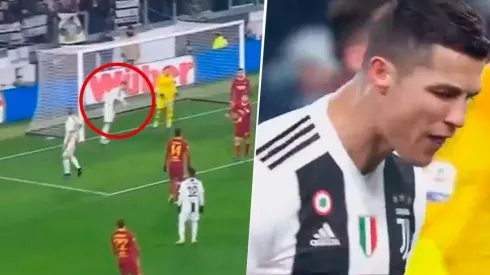 El arquero de la Roma se alquiló a Cristiano: tremenda atajada y reacción del portugués