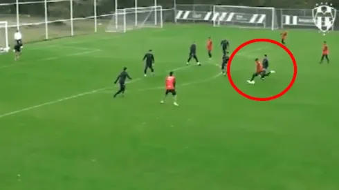 A lo Messi: Maxi Meza se despacha con un golazo en el entrenamiento de Rayados