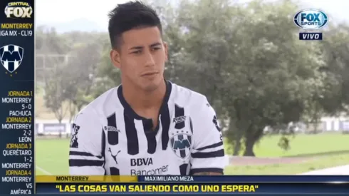 Maxi Meza ya palpita el choque del Monterrey ante el América