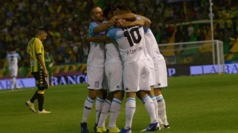 Foto de los jugadores de Racing.
