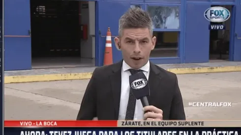 Foto del periodista de Fox que cubre a Boca.
