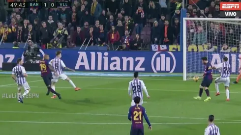 Era un golazo de Messi pero el arquero hizo una atajada espectacular