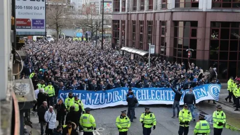 Multitud de hinchas del Schalke 04.
