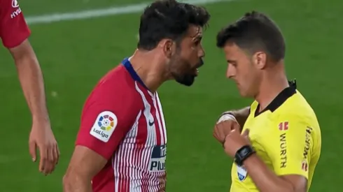 Más verde que Hulk: la insólita roja directa de Diego Costa contra Barcelona