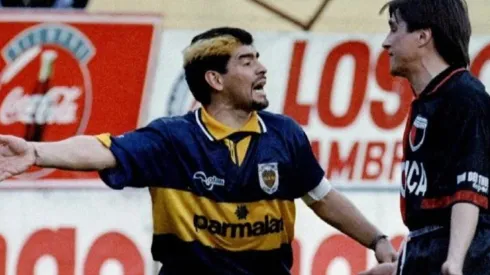 Maradona y Toresani, frente a frente.
