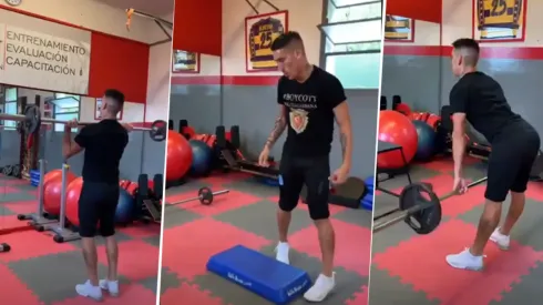 Centurión se puso un pantalón de Racing y mostró en Instagram que sigue entrenando con todo