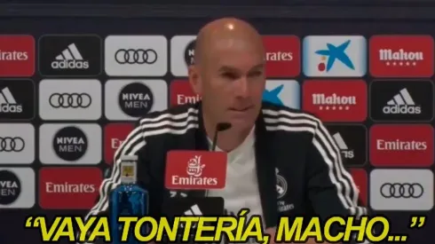 Zidane en conferencia.
