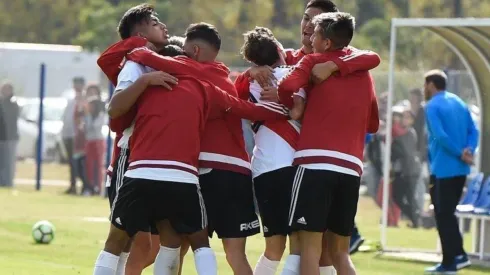 El festejo de los juveniles de River.
