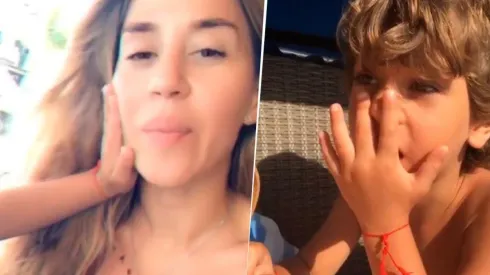 Jimena Barón y las risas con Momo.