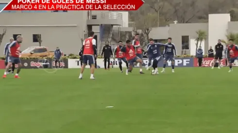 La Pulga Atómica: Messi metió póker de goles en el entrenamiento de la Selección Argentina