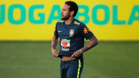 Neymar, en la práctica de Brasil.
