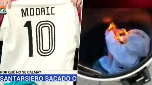 Santarsiero prendió fuego la casaca de Modric.
