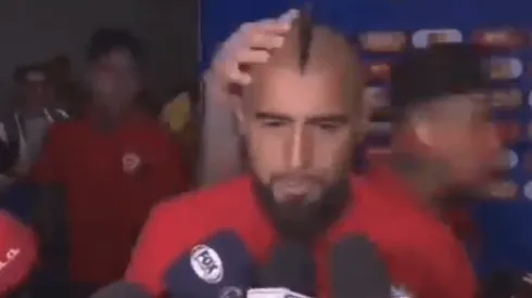 Foto de Arturo Vidal, jugador de Chile.
