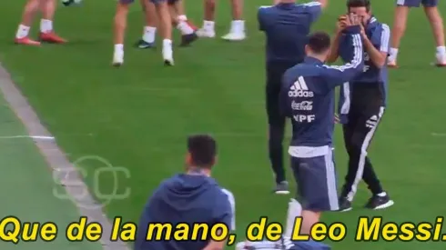 Messi, ovacionado en el Beira – Río.
