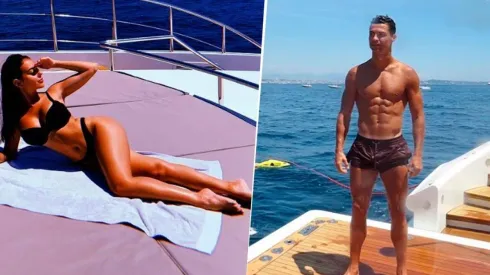 Cristiano y Georgina, de vacaciones en el Mediterráneo.
