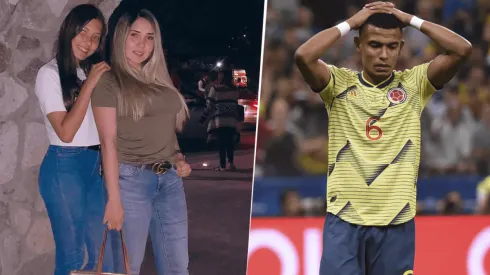 Foto del jugador de Colombia y su pareja.
