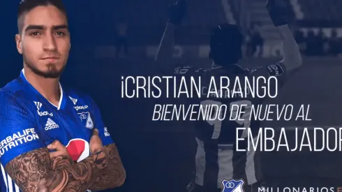 Las cifras con las que regresa Cristian Arango a Millonarios