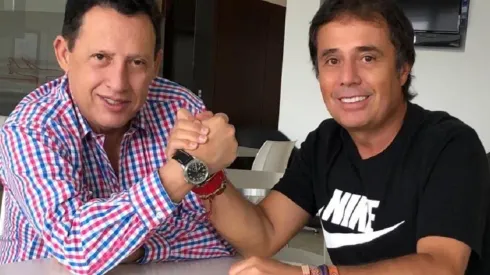 Óscar Rentería y César Augusto Londoño, periodistas del programa 'El pulso del fútbol', de Caracol Radio.
