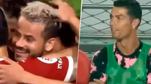 A Cristiano Ronaldo le copiaron el festejo y su cara lo dijo todo