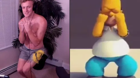 Tfue cumplió a un pedido de su ex y bailó sin remera en stream "el baile de homero"