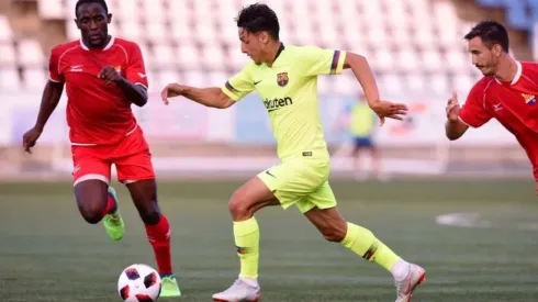 Kike Saverio jugando para Barcelona B.
