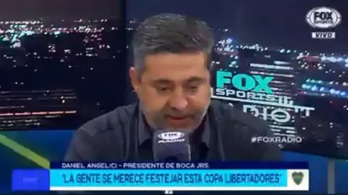 Daniel Angelici en Fox Sports Radio.
