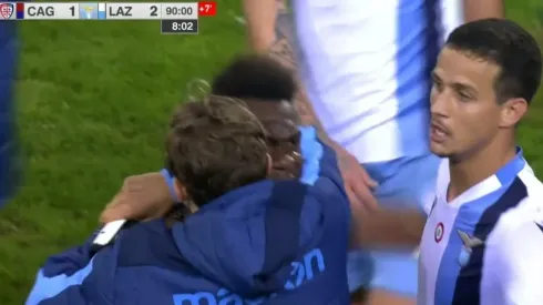 La celebración de Felipe Caicedo.
