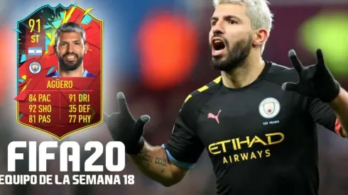 El Kun Agüero recibe una carta Record Breaker en el TOTW 18 del FIFA 20